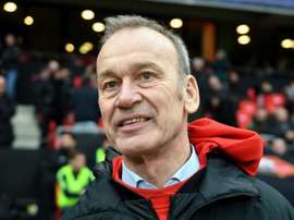 Jean-Marc Furlan lors du déplacement de son équipe à Rennes. AFP