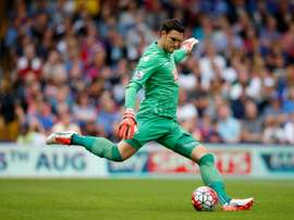 Le gardien anglais Alex McCarthy, alors sous le maillot de Crystal Palace contre Arsenal, le 16 août 2015 à Londres