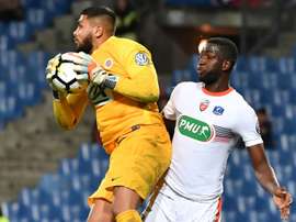 Dimitry Bertaud lors d'un match de Coupe de France. AFP
