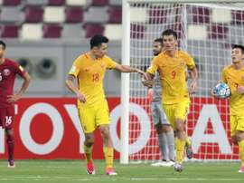 Les joueurs de la Chine sont allés s'imposer devant le Qatar à Doha, le 5 septembre 2017. AFP