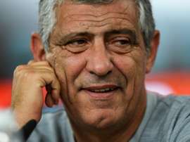 Fernando Santos en conférence de presse le 9 septembre 2018. AFP