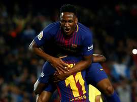 El Barcelona no podrá recuperar a Yerry Mina cuando quiera. AFP/Archivo