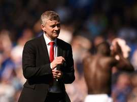 Solskjaer à la fin du match contre Everton en Premier League. AFP