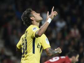 Neymar with a dream start to his PSG career. AFP