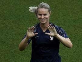 Rentrée des Bleues d'Amandine Henry face à l'Espagne. AFP