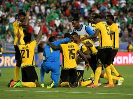 La surprenante équipe jamaïcaine victorieuse du Mexique en demi-finales de la Gold Cup. AFP