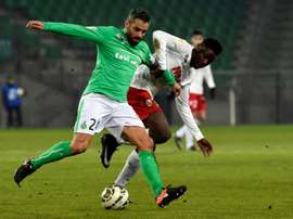 Le capitaine de l'AS Saint-Etienne Loïc Perrin, lors d'un match de Ligue 1 à Geoffroy-Guichard. AFP