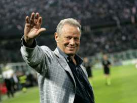 Le président de Palerme Maurizio Zamparini lors d'un match contre l'AC Milan. AFP