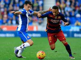 L'attaquant du FC Barcelone Neymar face à l'Espanyol Barcelone, le 2 janvier 2016 à Cornella. AFP