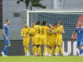 La Belgique enfonce l'Islande. AFP