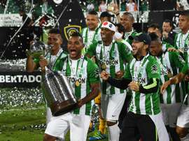 L'attaquant d'Atlético National M. Borja, buteur de la finale retour de la Copa Libertadores. AFP