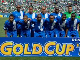 L'équipe de la Martinique à la Gold Cup, le 14 juillet 2013 à Denver. AFP