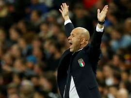 Luigi Di Biagio entraîneur de l'Italie lors du match face à lAngleterre à Wembley. AFP