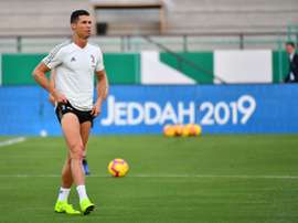 Cristiano Ronaldo au King Abdullah Sports City Stadium. AFP