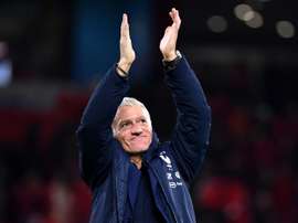Le sélectionneur des Bleus Didier Deschamps à lissue de la victoire de son équipe