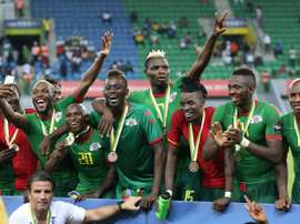 L'équipe du Burkina Faso, 3e de la CAN, le 4 février 2017 à Port-Gentil. AFP