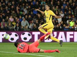 Cavani got on the scoresheet last time these team met but won't feature on Saturday. AFP