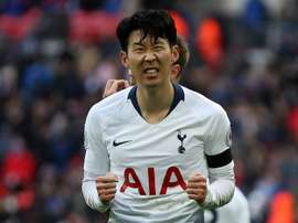 Son Heung-Min buteur contre Leicester. AFP