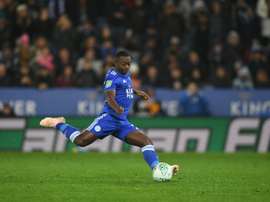 Nampalys Mendy marque le tir au but de la victoire. AFP