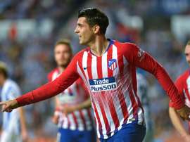 Morata a donné la victoire à l'Atlético de Madrid. AFP