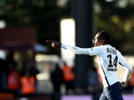 Blaise Matuidi, double buteur et matchwinner pour le Paris Saint-Germain à Metz. AFP