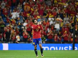 Le milieu de l'Espagne Isco, auteur dun doublé contre l'Italie à Santiago Bernabeu. AFP
