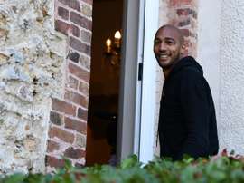 Le milieu de terrain de la France Steven Nzonzi à Clairefontaine. AFP