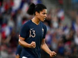 Valérie Gauvin titulaire avec les Bleues contre la Norvège. AFP