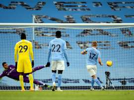 Manchester Cty venceu o Fulham por 2 a 0. AFP