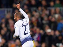 Lucas Moura's hat-trick sealed victory for Spurs. AFP