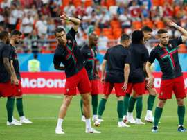 Cristiano Ronaldo et les Portugais avant d'affronter l'Iran. AFP