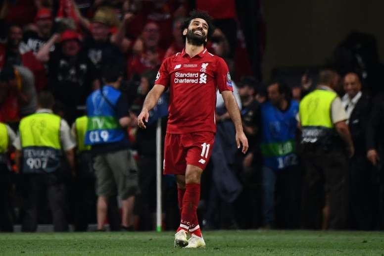 Salah não quis falar sobre o seu futuro. AFP