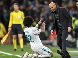 Marcelo déclare son amour à Zidane. AFP