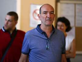 Pierre-Marie Geronimi, alors président du SC Bastia, à son arrivée au palais de justice. AFP
