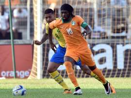 L'attaquant ivoirien Gervinho lors d'un match de qualification pour la CAN face au Gabon. AFP