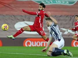 Mohamed Salah lidera a lista de artilheiros da Premier League 2020-21. AFP