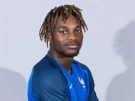 Allan Saint-Maximin avec les Bleuets à Clairefontaine. AFP