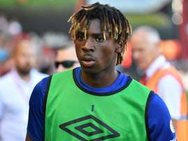 Moise Kean débloque son compteur avec le PSG. AFP