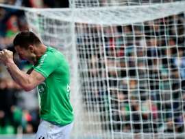 Nolan Roux, uno de los protagonistas de la victoria del Saint Etienne. AFP