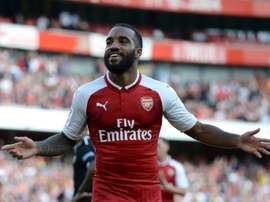 Lacazette est sorti sur blessure. AFP