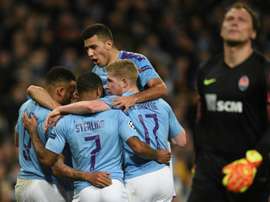 Le grand huit pour Manchester City. AFP