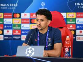 Marquinhos défend Neymar. afp