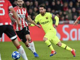 Lionel Messi scored and assisted in Barca's victory. AFP