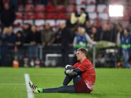 Manuel Neuer lors de l'échauffement avant le match de Ligue des champions du Bayern. AFP