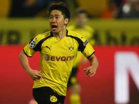Shinji Kagawa, buteur pour le Borussia Dortmund contre Monaco en Ligue des champions. AFP