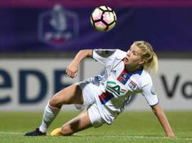 L'attaquante de Lyon Ada Hegerberg lors de la finale de la Coupe de France contre le PSG. AFP