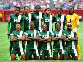 Léquipe féminine du Nigeria avant un match du Mondial-2015 face aux Etats-Unis, le 16 juin à Vancouver