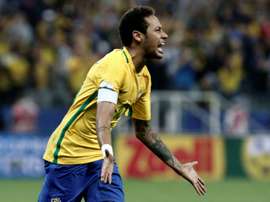 Neymar lors du match contre le Paraguay à l'issue duquel le Brésil s'est qualifié pour Mondial. AFP