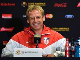 L'entraîneur des Etats-Unis Jürgen Klinsmann lors d'une conférence de presse à Los Angeles. AFP