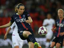 Delannoy avec le PSG en demi-finale de Ligue des champions contre Lyon au Parc des Princes. AFP